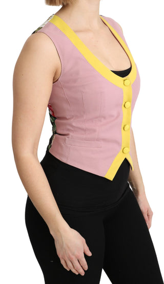 Chic Sleeveless Vest In Pink Hues - Luxury for You