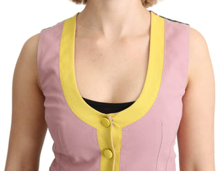 Chic Sleeveless Vest In Pink Hues - Luxury for You