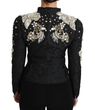 Elegant Black Silver Baroque Jacket - Luxury for You