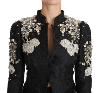 Elegant Black Silver Baroque Jacket - Luxury for You