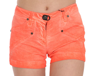 Chic Orange Mid Waist Mini Shorts - Luxury for You