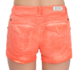 Chic Orange Mid Waist Mini Shorts - Luxury for You