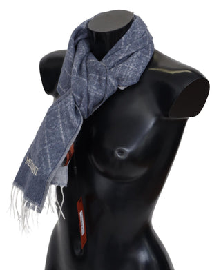 Elegant Cashmere Scarf With Signature Pattern