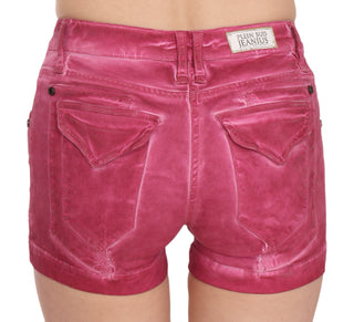 Chic Pink Washed Denim Shorts - Luxury for You