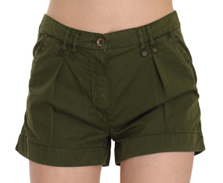 Emerald Mid Waist Cotton Shorts - Luxury for You