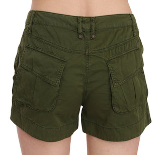 Emerald Mid Waist Cotton Shorts - Luxury for You