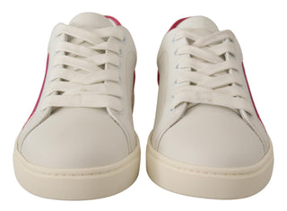 Elegant White Leather Low-top Sneakers