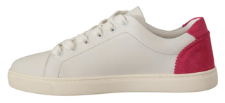 Elegant White Leather Low-top Sneakers