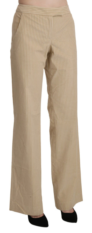 Chic Beige High-waist Wide Leg Pants - Luxury for You