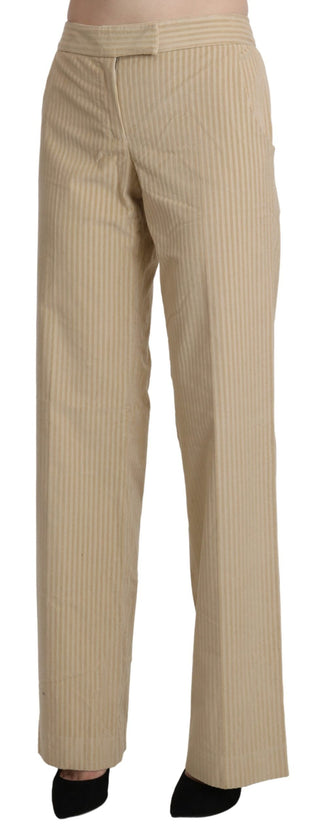 Chic Beige High-waist Wide Leg Pants - Luxury for You