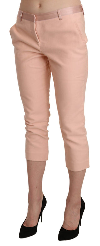 Chic Pink Skinny Capri Pants - Luxury for You