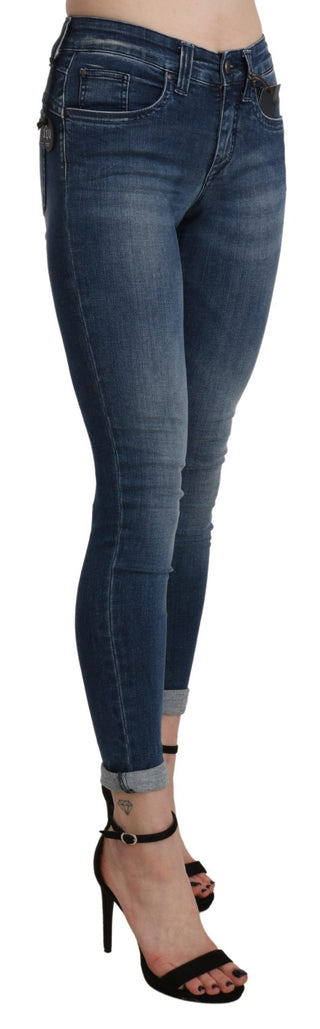 Chic Blue High Waist Cropped Jeans - Luxury for You