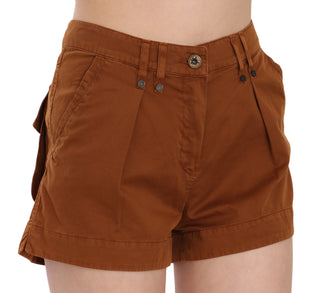 Chic Brown Mid Waist Mini Shorts - Luxury for You