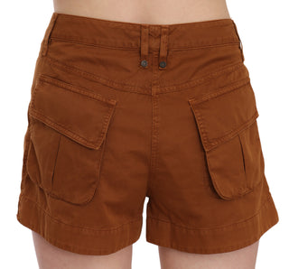 Chic Brown Mid Waist Mini Shorts - Luxury for You