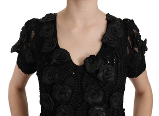 Elegant Black Sheath Silk Dress - Luxury for You