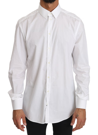 Elegant Slim Fit Dress Shirt In Pure White - Luxury for You