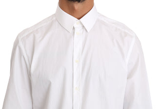 Elegant Slim Fit Dress Shirt In Pure White - Luxury for You