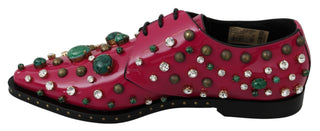 Fuchsia Pink Crystal Patent Flats - Luxury for You