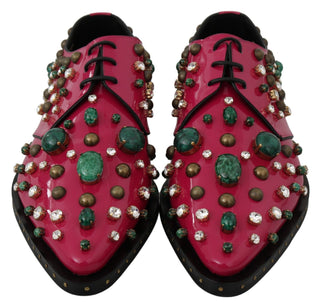 Fuchsia Pink Crystal Patent Flats - Luxury for You