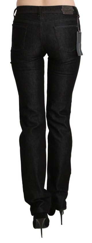 Chic Black Mid Waist Skinny Jeans - Luxury for You