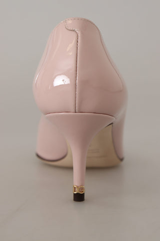 Elegant Patent Leather Heels In Pink