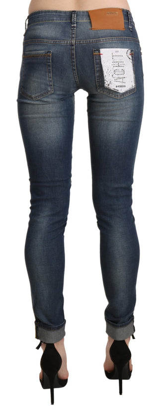 Chic Blue Washed Skinny Cropped Jeans - Luxury for You