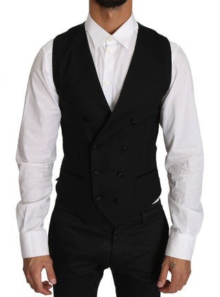 Sleek Double Breasted Slim Fit Wool Vest - Luxury for You