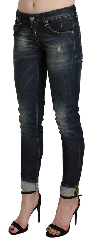 Chic Dark Blue Skinny Cropped Jeans - Luxury for You