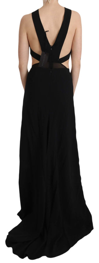 Elegant Flare Maxi Evening Dress With Crystal Accents - Luxury for You