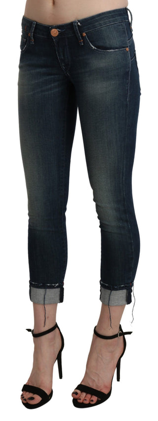 Chic Blue Washed Skinny Cropped Denim - Luxury for You