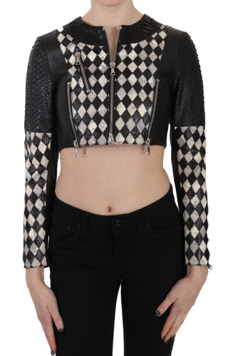 Chic Biker-inspired Cropped Leather Jacket - Luxury for You