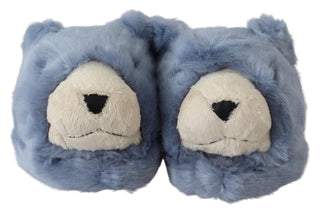 Chic Teddy Bear Blue Loafers Shoes - Luxury for You