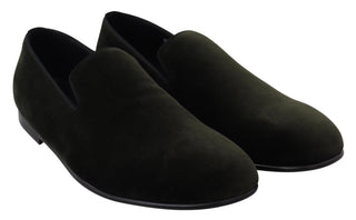 Elegant Green Velvet Loafers - Luxury for You