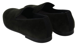 Elegant Green Velvet Loafers - Luxury for You