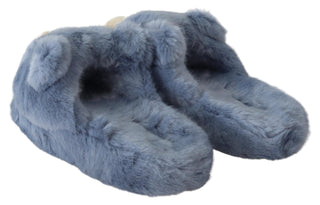 Chic Teddy Bear Blue Loafers Shoes - Luxury for You