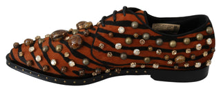 Tiger Pattern Crystal Embellished Flats - Luxury for You