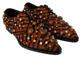 Tiger Pattern Crystal Embellished Flats - Luxury for You