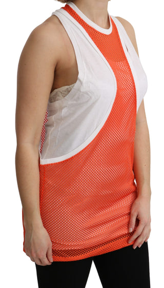 Elegant Sleeveless Cotton Tank In Orange - Luxury for You