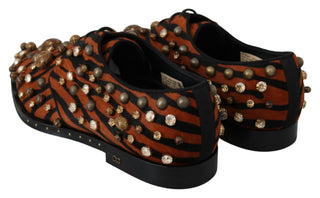 Tiger Pattern Crystal Embellished Flats - Luxury for You