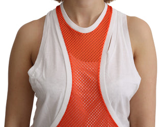 Elegant Sleeveless Cotton Tank In Orange - Luxury for You