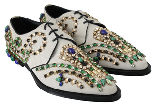 Elegant White Suede Dress Flats With Crystals - Luxury for You