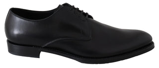 Elegant Black Leather Derby Dress Shoes - Luxury for You