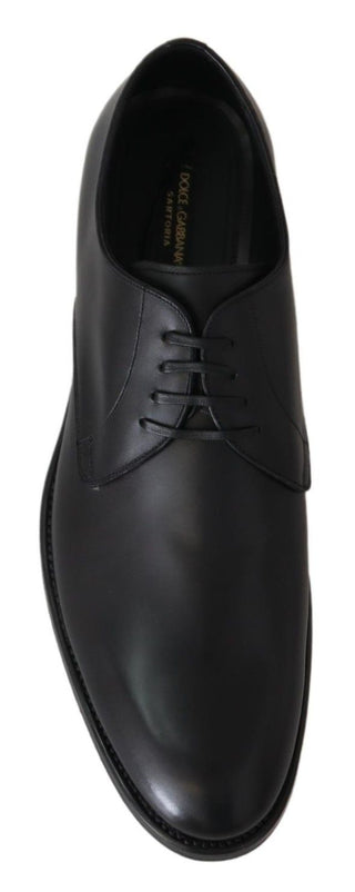 Elegant Black Leather Derby Dress Shoes - Luxury for You