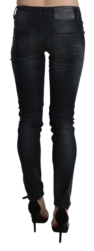 Elegant Low Waist Skinny Black Jeans - Luxury for You