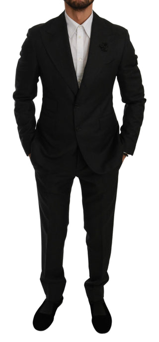 Elegant Black Crystal-embellished Two-piece Suit - Luxury for You