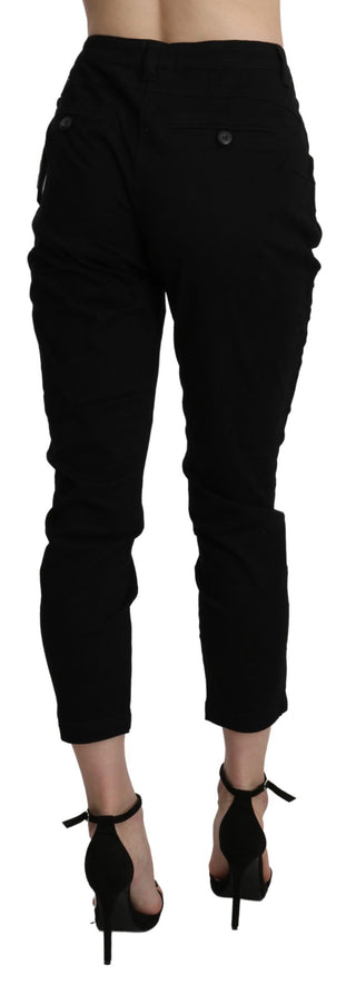 Chic High Waist Cropped Black Jeans - Luxury for You