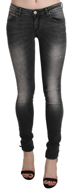 Sleek Low Waist Skinny Denim In Black Wash - Luxury for You