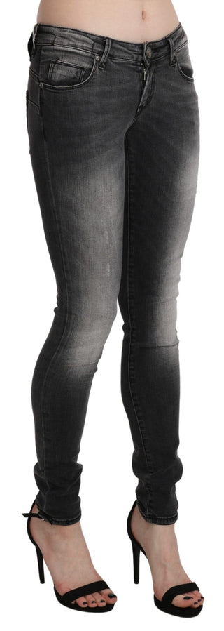 Sleek Low Waist Skinny Denim In Black Wash - Luxury for You