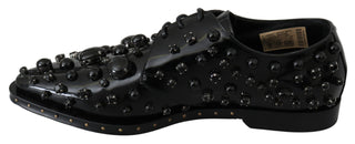 Elegant Black Dress Shoes With Crystals - Luxury for You