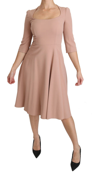 Elegant Light Pink A-line Knee Length Dress - Luxury for You